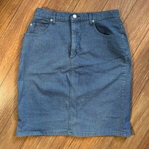 Denim Pencil Skirt with Stretch
